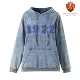 Sigma Gamma Rho 1922 Chenille Denim Hoodie